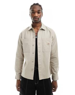 Dickies florala large pocket shirt in sand | ASOS