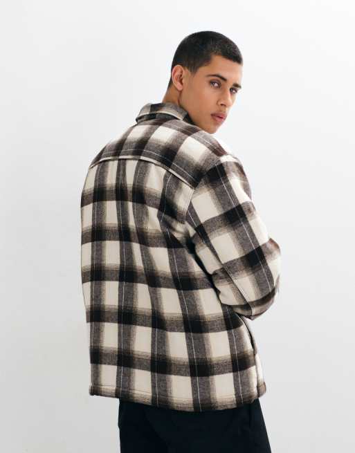 Dickies Florence camicia giacca oversize a quadri marrone, 5 di 5