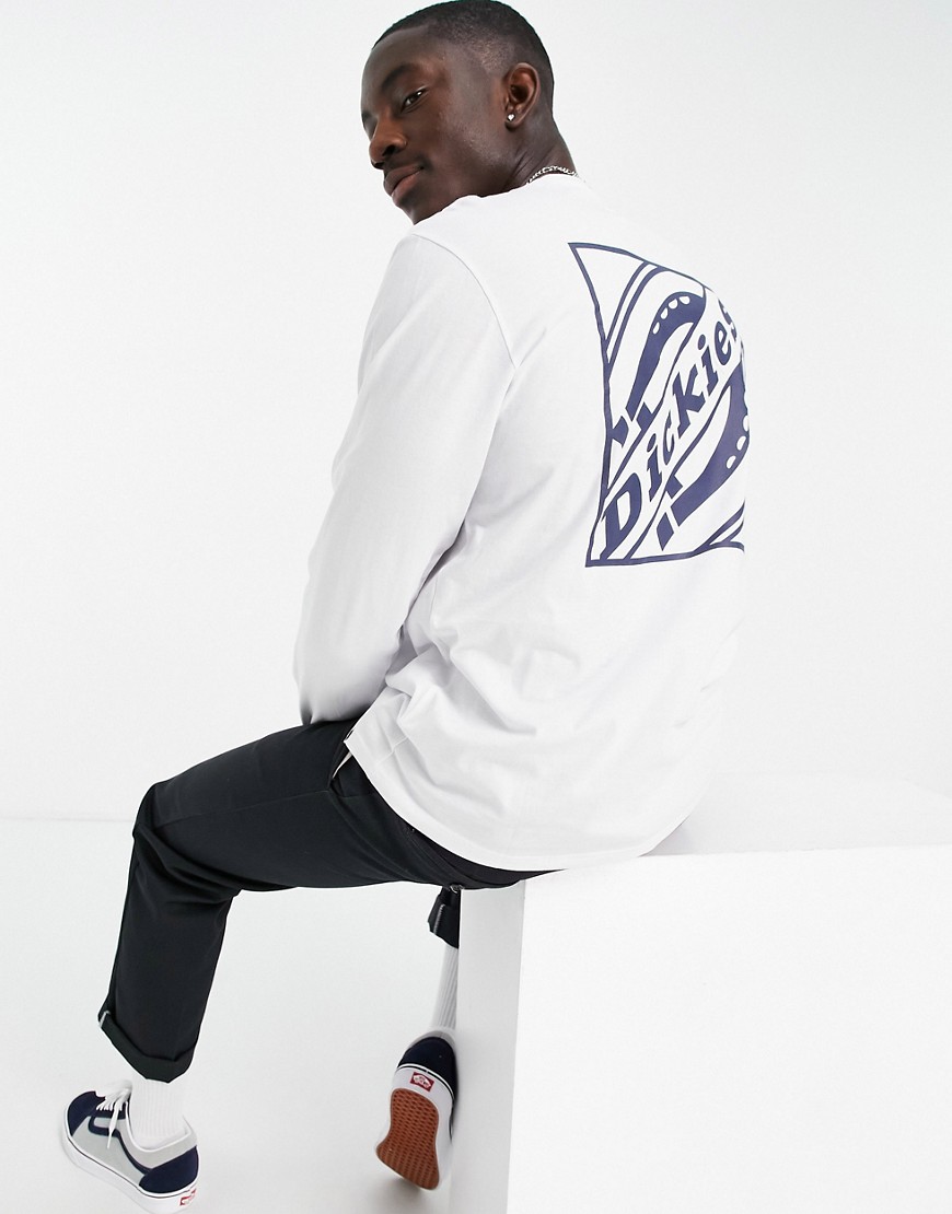 Dickies FNB Box back print long sleeve t-shirt in white
