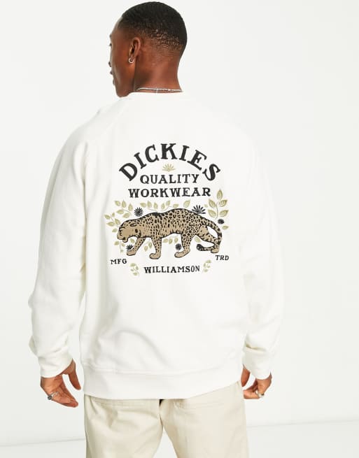 Dickies Fort Lewis back print sweatshirt in white ASOS