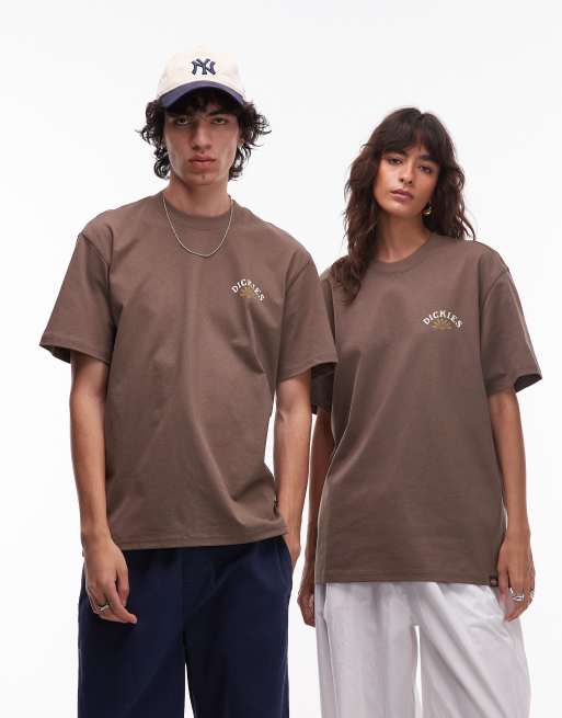Dickies – Fort Lewis – Brązowy T-shirt z nadrukiem na plecach, 3 z 4