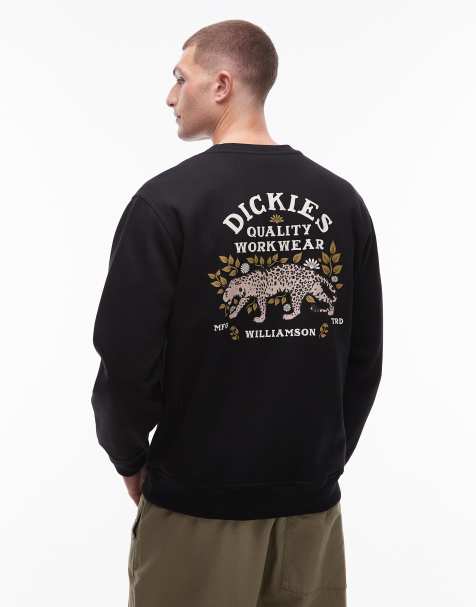 Dickies - Fort Lewis - Felpa nera con grafica stampata sul retro - view 1