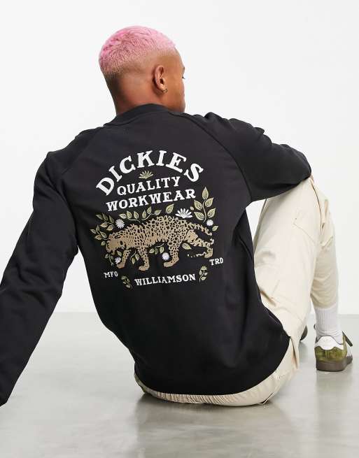 Dickies - Fort Lewis - Felpa nera con stampa sul retro 
