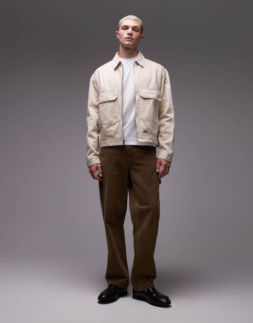 Dickies – Fort Smith – Ljusbeige truckerjacka i canvas, 2 av 5