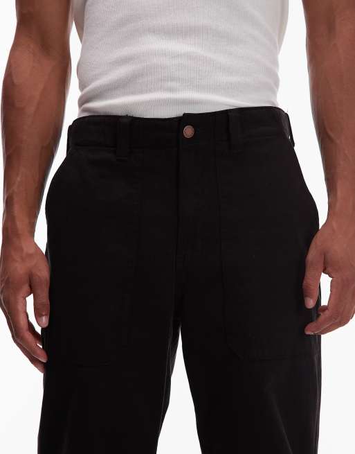 Dickies – Fort Smith – Obszerne płócienne spodnie w kolorze czarnym, 5 z 5