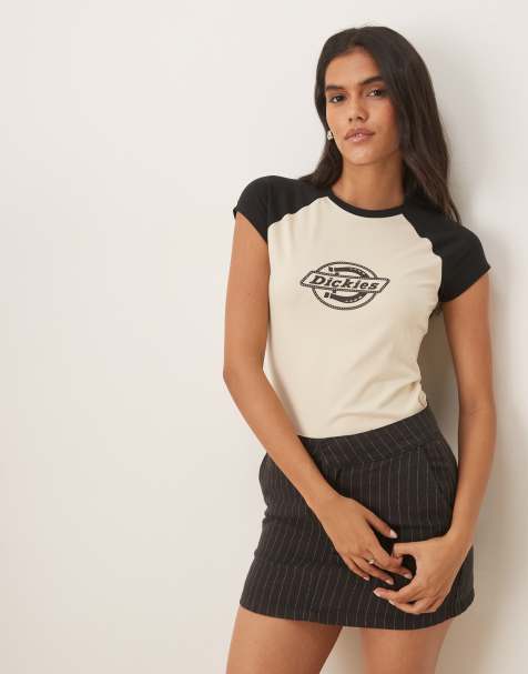 Dickies - Forth Shaw - T-shirt raglan - Noir - view 1