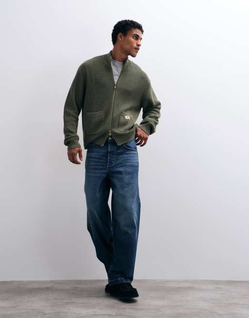 Dickies – Fredonia – Grön, stickad sweatshirt med dragkedja, 2 av 5