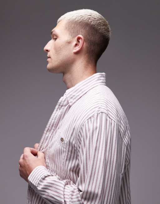 Dickies - Gallatin - Skjorte med røde og hvide striber, 4 af 5