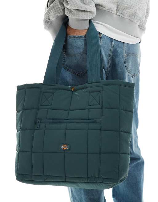 Dickies – Gardiner – Mörkgrön, quiltad toteväska – Exklusivt hos ASOS, 4 av 4