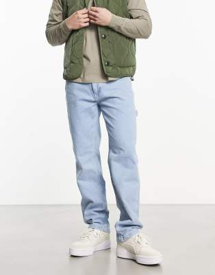 Dickies garyville denim carpenter jeans in vintage blue - ASOS Price Checker