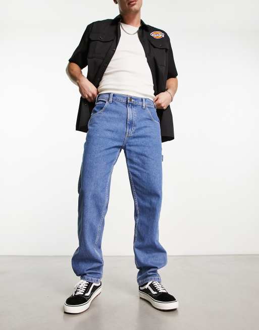 Dickies - Garyville - Denim timmermansjeans in klassiek blauw