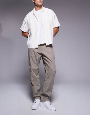 Garyville Hickory striped pants in brown