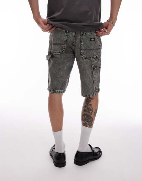 Dickies – Garyville – Ljusgrå, tvättade snickarshorts i denim och regular fit - view 1
