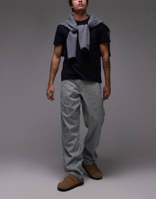 Dickies - Garyville - Pantalon classique à rayures hickory - Bleu