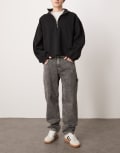 [Dickies] Dickies Garyville regular fit carpenter denim jeans in washed light grey W28 L30 Light grey