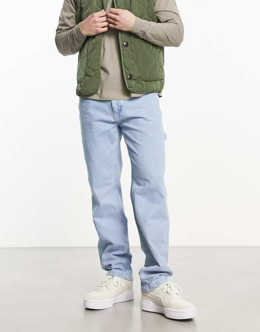 Dickies Garyville regular fit denim carpenter jeans in vintage blue