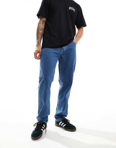 Dickies - Garyville - Ruimvallende denim jeans met rechte pasvorm in blauw - view 1