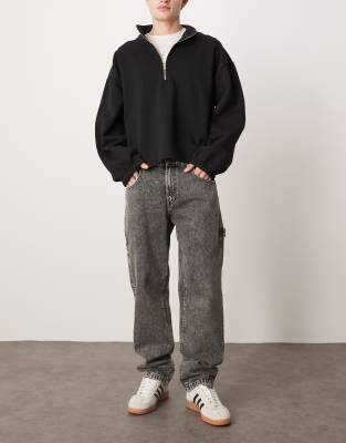 Dickies - Garyville - Vasket lysegrå denimjeans med arbejdsdesign i regular fit - view 1