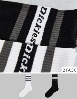 Dickies – Genola – Socken in Schwarz/Weiß im 2er-Pack