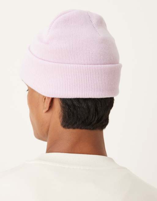 Bonnet L.A. Hearts En Tricot Côtelé Rose Clair - Taille Unique, Acrylique, Neuf