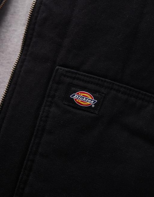 Dickies - Gilet trapuntato in tela nero, 5 di 5