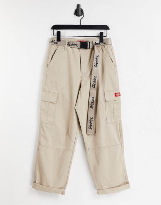 DICKIES Belted Utility Khaki Cargo Pants