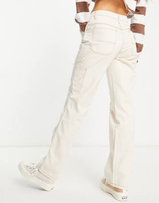 Dickies Girl Carpenter pants in natural 