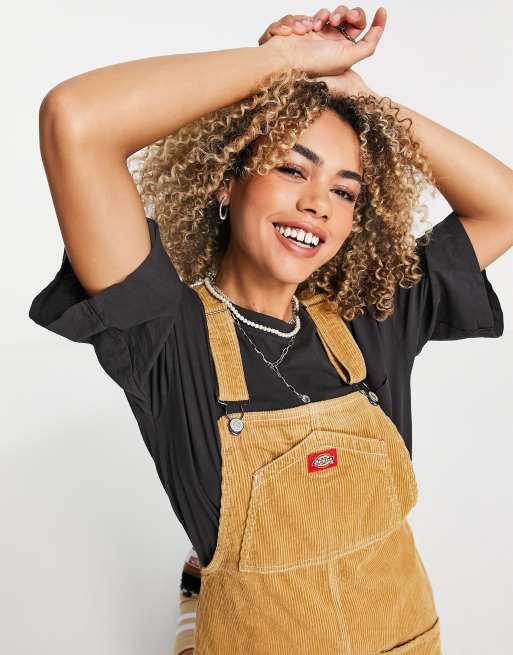 Tan shop dungaree dress