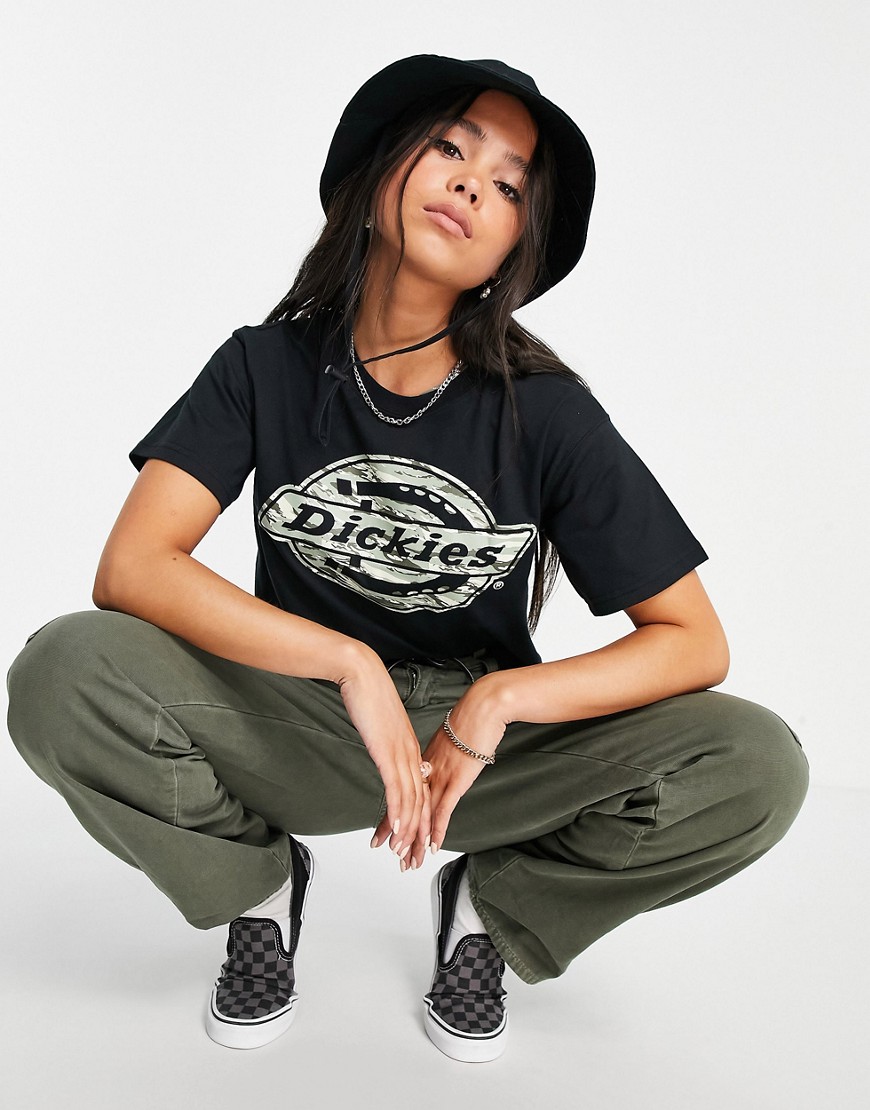 Dickies Girl Logo crop t-shirt in black