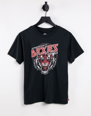 Dickies Girl Relaxed Boyfriend T-shirt In Black/red-white In White