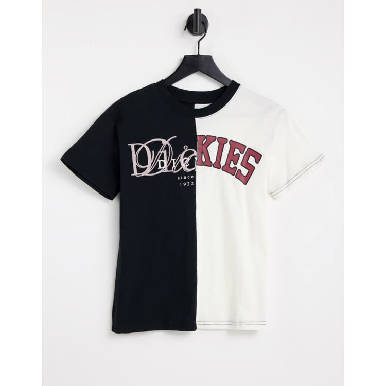 Dickies Girl Split Up Boyfriend T Shirt In Black White Asos
