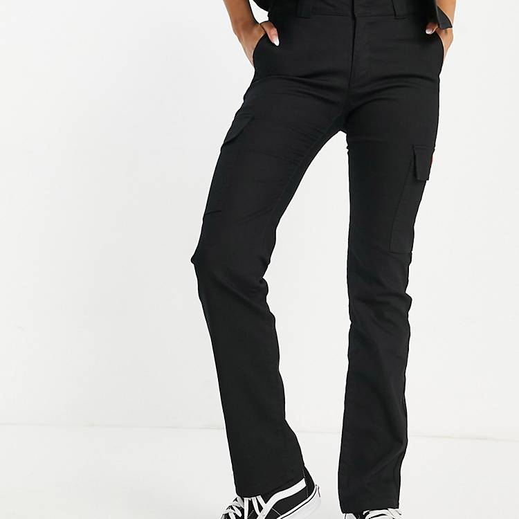 Dickies Girl straight leg cargo pants in black