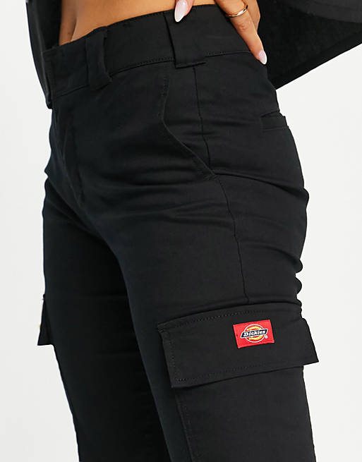 Dickies Girl straight leg cargo pants in black