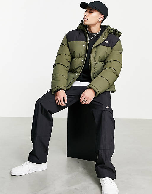 Dickies Glacier View puffer jacket in military green