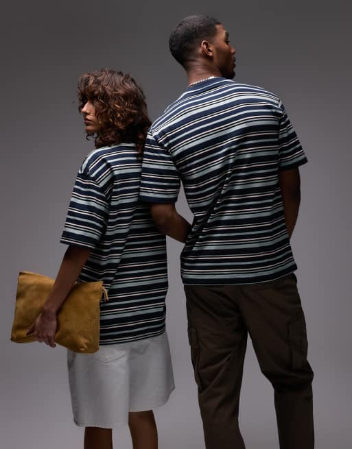 Dickies – Glade Spring – Marinblå, randig t-shirt, 3 av 4