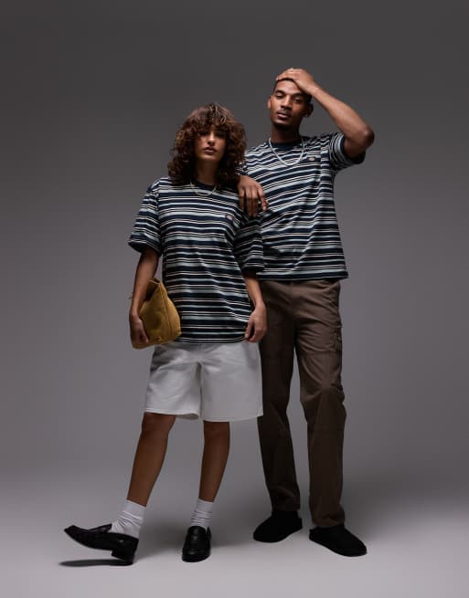 Dickies – Glade Spring – Marinblå, randig t-shirt, 4 av 4