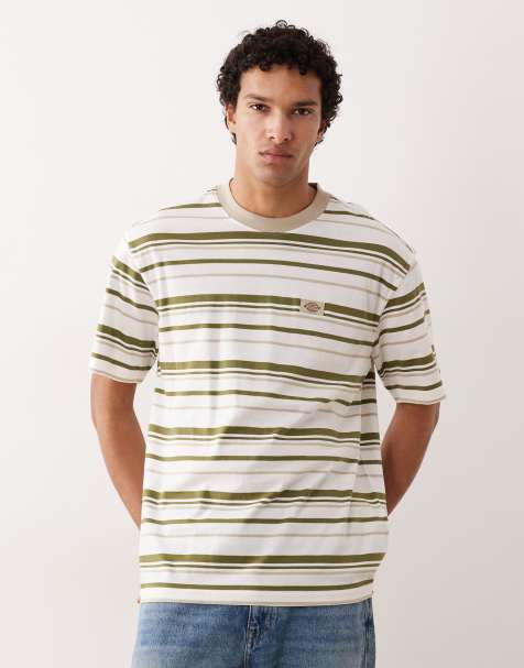 Dickies - Glade Spring - Råhvid T-shirt med striber - view 1