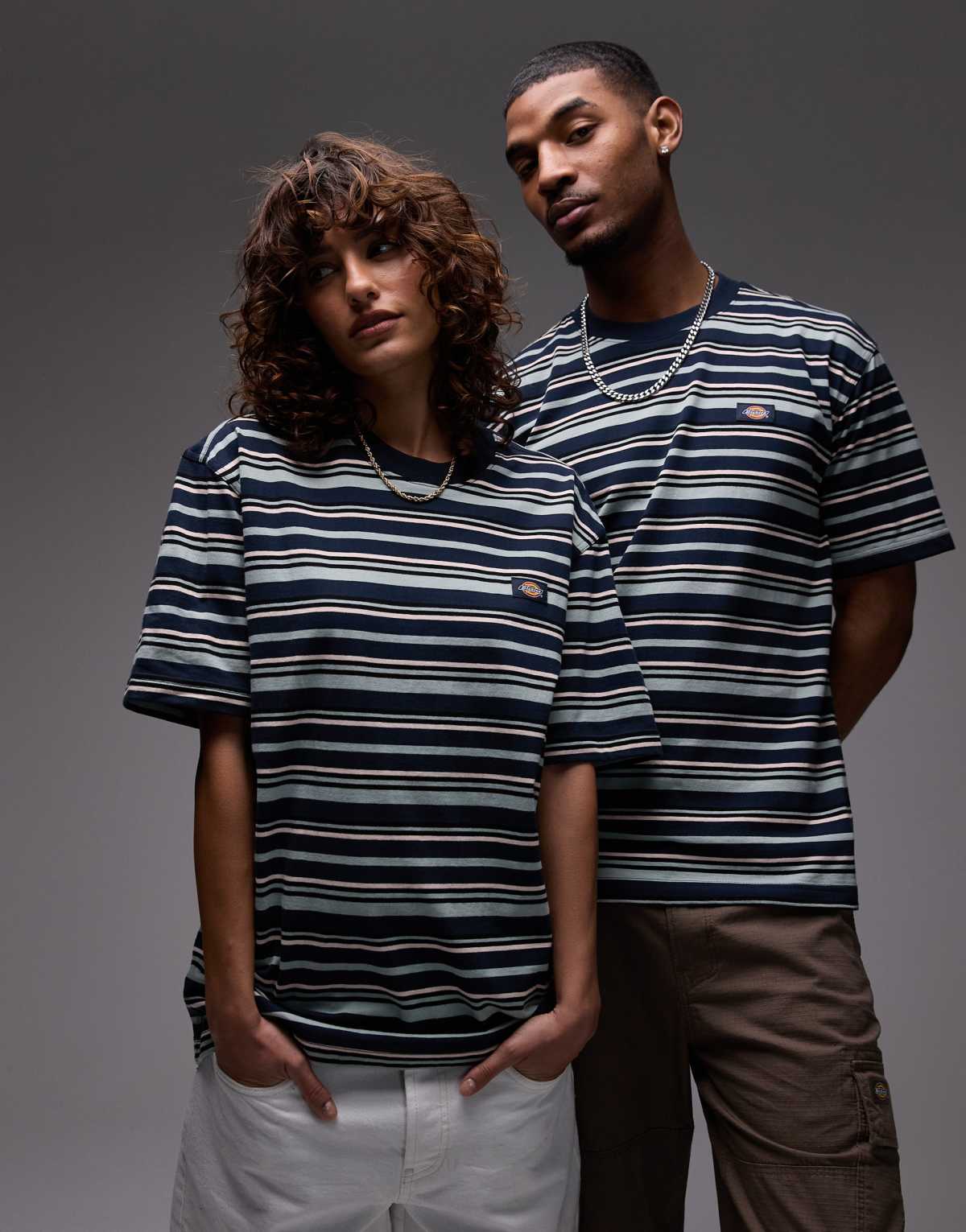 Dickies glade spring striped t-shirt in navy