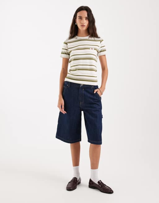 Dickies - Glade Spring - T-shirt baby kaki a righe, 2 di 4