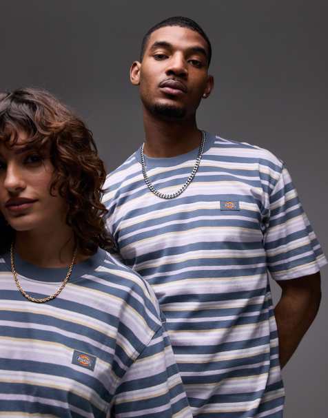 Dickies - Glade Spring - T-shirt blu medio a righe - view 1