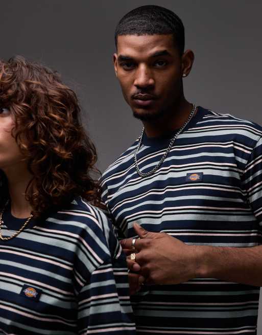 Dickies - Glade Spring - T-shirt blu navy a righe, 2 di 4