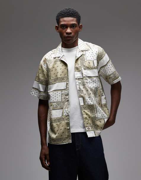 Dickies - Glandorf - Overhemd met korte mouwen en patch in gebroken wit - view 1