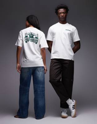Dickies - Gordonsville - T-Shirt in Wollweiß mit Grafikprint auf dem Rücken