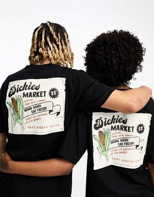 Dickies - Grainfield - T-shirt met vintage posterprint op de achterkant in zwart
