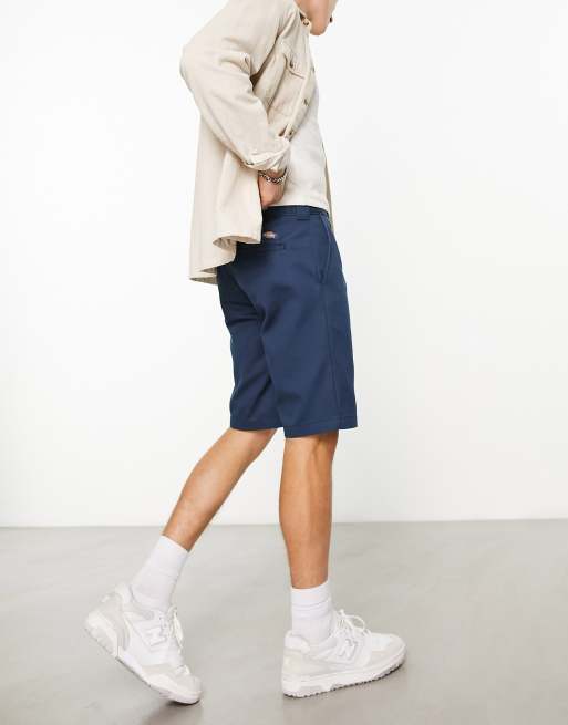 Dickies – Granatowe dopasowane szorty chinosy