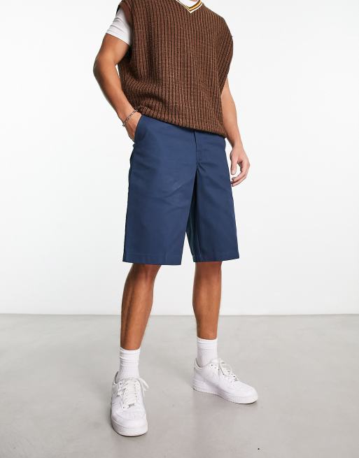 Dickies – Granatowe dopasowane szorty o długości 13 cali, 4 z 4