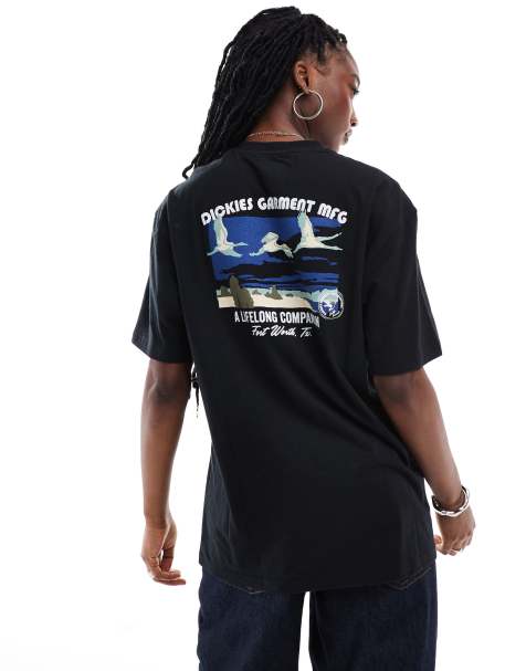 Dickies graphic bird back print t-shirt in black - view 1