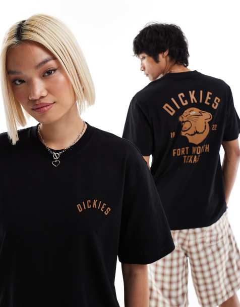 Dickies graphic panther back print t-shirt in black - view 1