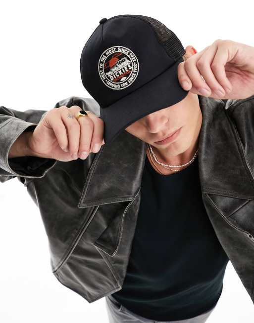 Dickies greensburg trucker cap in black | ASOS