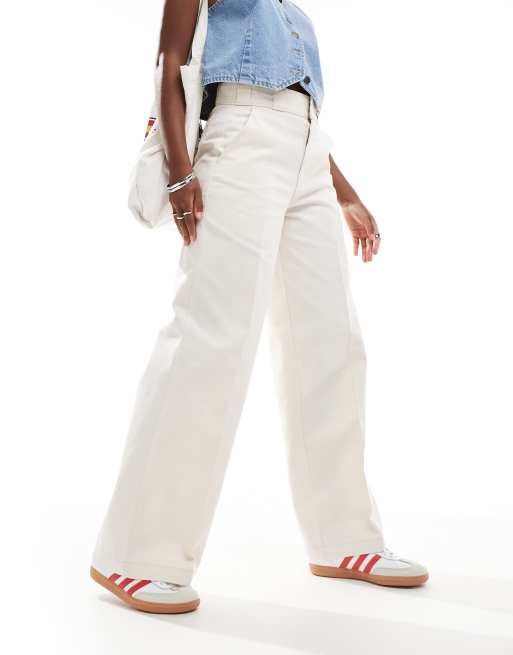 Dickies Grove Hill wide leg pants in off white - exclusive to ASOS, 2 of 5